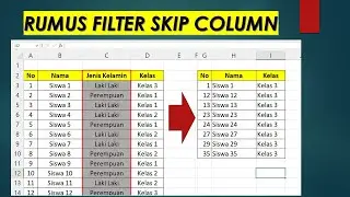 Rumus Filter Skip Column / Filter memilih column tertentu excel