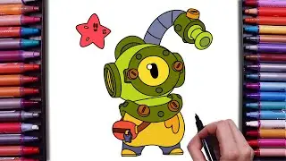 How to Draw Paper Otis From Brawl Stars | Rusty Otis