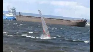 Виндсерфинг на Волге, последний день лета 2015.