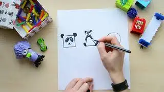 ПАНДА: РИСУЕМ ИЗ КВАДРАТА, ТРЕУГОЛЬНИКА И КРУГА / WoW My Idea