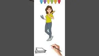 Как Нарисовать бейсболистку #shorts #какнарисовать #бейсболистки #рисование #рисовать  #speedpaint