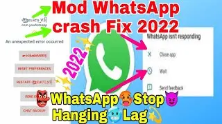 Fix An Unexpected Error Occurred On GB,An FM,yowhatsapp/How to fix🥵crashing🥶antivirus💫 WhatsApp〽️