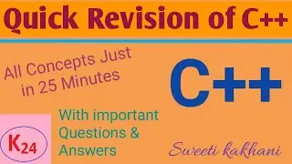 Quick Revision of C++ Programming language| 