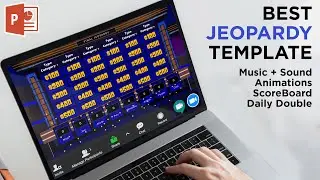 Jeopardy PowerPoint Game - Daily Double, Timer, 8 Scoreboard, Music & Sound Effects