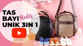 isi Tas Bayi Multifungsi diaper bag 3 in 1 buccubag Roundy Caramel