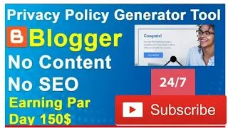 How to create Privacy policy Genrator tool on blogger