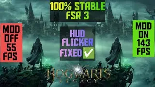 How to install 100% stable fsr 3 in Hogwarts legacy,mod link+tutorial+fps test
