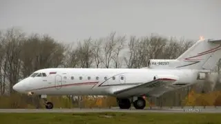 Взлет Як-40 Лукойл-Авиа