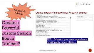 How to create a powerful custom search engine/search box in Tableau? | Advanced Tableau