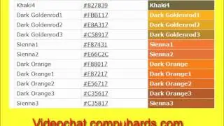 HTML color codes
