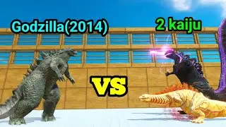 Godzilla monsterverse (2014) 1 vs 2 kaiju animal revolt battle simulator