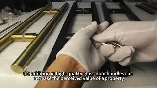 Glass door handle profiles, made of aluminum alloy and stainless steel