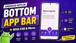 ANDROID - BOTTOM APP BAR WITH FLOATING ACTION BUTTON NOTCH || TUTORIAL IN KOTLIN