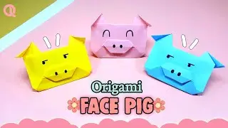 Origami Face Pig | How to make origami pig cute|paper face pig