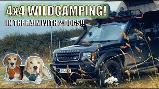 WILDCAMPING IN A LAND ROVER DISCOVERY LR3 OVERLAND - RELAXING RAIN CAMP SOUNDS