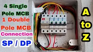 4 Single Pole MCB and 1 DP MCB full connection in MCB Box ।। MCB connection ।। mcb wiring connection
