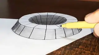 How to Draw 3D Hole on Paper - illusion Hole Well Drawing on Paper