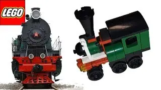 LEGO. КАК СОБРАТЬ ПАРОВОЗ С ТРУБОЙ. HOW TO ASSEMBLE A STEAM LOCOMOTIVE WITH A PIPE