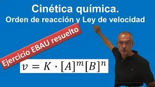 Cinética química. Ley de velocidad y orden de reacción. Ejercicio resuelto ebau 2023