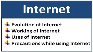 Internet | Evolution of Internet | Working of Internet | Uses of Internet | Precautions in Internet