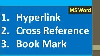 How to use Hyperlink Book Mark Cross reference