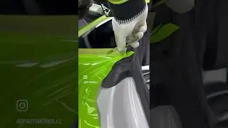 Wrapping This GTS In A Inozetek Supergloss Acid Green 🔥 #fyp #vinyl #foryou