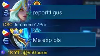 WHEN GLOBAL GUSION PLAY EXP LANE IN RANK GAME! THIS IS WHAT HAPPENED😱...