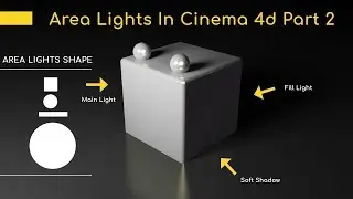 Cinema 4D Tutorial: Area Lights Basics Part 2