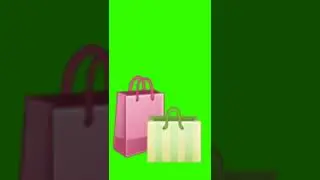 Shopping bags green screen no copyright 