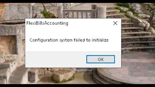 Configuration system failed to initialize