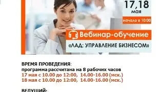 Вебинар обучение по  ЛАД Управление бизнесом 180516 Часть 2