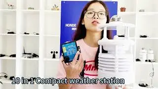 Weather station, outdoor weather station, professional station，10 in 1 Compact weather station