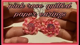 Rose quilted paper earings #creative #handmade #art #paperjewelry #diycrafts #papercraft