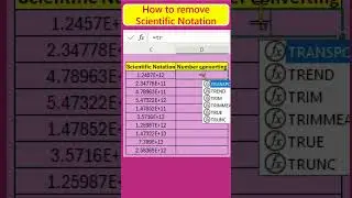 🔥How to remove Scientific notation in Excel | Trim Function🔥 