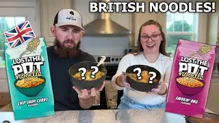 Americans Try British Pot Noodles for the First Time!! *AMAZING*