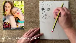 Dibujando una foto #4 // Drawing a photo // Cristina Galvez POP ART
