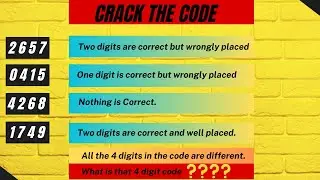 Crack the 4 Digit Code Puzzle with Answer-How to solve Crack the Code Puzzles?#crackthecode