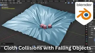 how to create Colliding Cloth simulations with Falling Objects in blender | blender tutorial