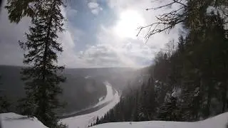 Смена погоды на реке Усьва Таймлапс