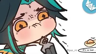 Little Xiao Tries Zhongli's Food | Genshin Impact Comic Dub | CrownieShorts