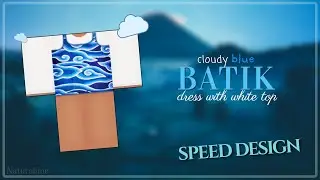 ROBLOX Speed Design | Cloudy Blue Batik Dress with White Top