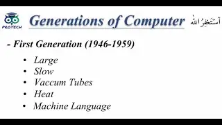 Generations of Computer | part 2 | Easy Learning | ProTech