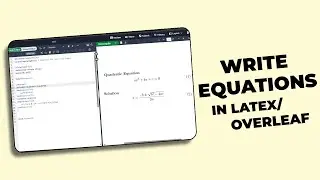 How to write Equation in Latex Overleaf