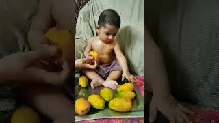 Mango Party 🥭 || Baby Eating Mango  😂 || Funny Video