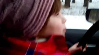 Первый раз за рулем в 5 лет.