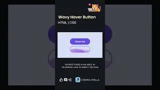 Wavy Hover Button Animation | HTML CSS 