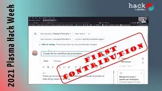 First contribution to an open source project | 2021 Plasma Hack Week