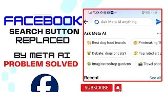Facebook search button replaced by Meta AI problem solved | How to remove meta ai from Facebook