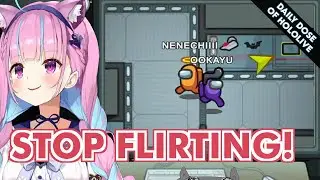 Aqua Caught Okayu Flirting with Nene through the CCTV Among Us