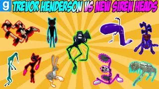 TREVOR HENDERSON MONSTERS VS NEW SIREN HEADS - Garry's Mod Sandbox